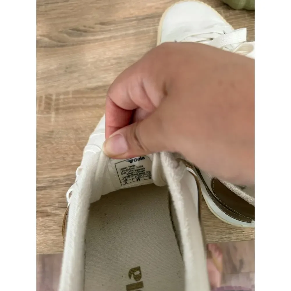 Gola Tennis Mark Cox Canvas Sneakers Brown White Casual